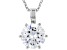White Cubic Zirconia Rhodium Over Sterling Silver Solitaire Pendant With Chain 2.97ctw