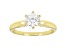 White Cubic Zirconia 18K Yellow Gold Over Sterling Silver Solitaire Ring 1.35ctw