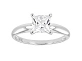 White Cubic Zirconia Rhodium Over Sterling Silver Ring 1.68ctw