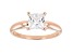 White Cubic Zirconia 18K Rose Gold Over Sterling Silver Ring 1.68ctw