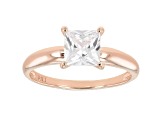 White Cubic Zirconia 18K Rose Gold Over Sterling Silver Ring 1.68ctw