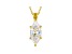 White Cubic Zirconia 18K Yellow Gold Over Sterling Silver Pendant With Chain 2.70ctw