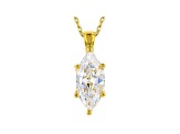 White Cubic Zirconia 18K Yellow Gold Over Sterling Silver Pendant With Chain 2.70ctw