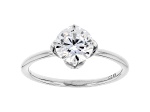 White Cubic Zirconia Rhodium Over Sterling Silver Ring 2.18ctw