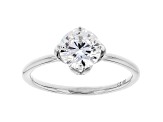White Cubic Zirconia Rhodium Over Sterling Silver Ring 2.18ctw