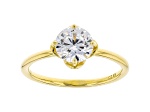 White Cubic Zirconia 18K Yellow Gold Over Sterling Silver Ring 2.18ctw