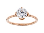 White Cubic Zirconia 18K Rose Gold Over Sterling Silver Ring 2.18ctw