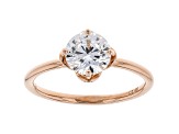 White Cubic Zirconia 18K Rose Gold Over Sterling Silver Ring 2.18ctw
