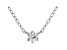 White Cubic Zirconia Rhodium Over Sterling Silver Necklace 0.14ctw