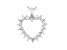 White Cubic Zirconia Rhodium Over Sterling Silver Heart Pendant With Chain 0.99ctw
