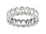 White Cubic Zirconia Rhodium Over Sterling Silver Eternity Band Ring 6.15ctw