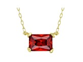 Orange Cubic Zirconia 18K Yellow Gold Over Sterling Silver Necklace 1.48ctw