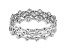 White Cubic Zirconia Rhodium Over Sterling Silver Eternity Band Rings- Set of 3 1.13ctw