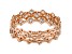 White Cubic Zirconia 18k Rose Gold Over Sterling Silver Eternity Band Rings- Set of 3 1.13ctw