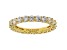 White Cubic Zirconia 18k Yellow Gold Over Sterling Silver Eternity Band Ring 3.96ctw