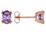Purple Cubic Zirconia 18K Rose Gold Over Sterling Silver Stud Earrings 2.31ctw