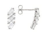 White Cubic Zirconia Rhodium Over Sterling Silver Stud Earrings 2.65ctw