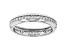 White Cubic Zirconia Rhodium Over Sterling Silver Eternity Band Ring 0.67ctw