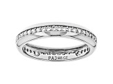 White Cubic Zirconia Rhodium Over Sterling Silver Eternity Band Ring 0.67ctw