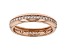 White Cubic Zirconia 18k Rose Gold Over Sterling Silver Eternity Band Ring 0.67ctw