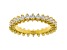 White Cubic Zirconia 18k Yellow Gold Over Sterling Silver Eternity Band Ring 2.80ctw