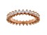 White Cubic Zirconia 18k Rose Gold Over Sterling Silver Eternity Band Ring 2.80ctw
