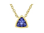 Blue Cubic Zirconia 18K Yellow Gold Over Sterling Silver Necklace 0.34ctw