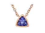 Blue Cubic Zirconia 18K Rose Gold Over Sterling Silver Necklace 0.34ctw