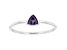 Purple Cubic Zirconia Rhodium Over Sterling Silver Ring 0.38ctw