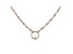 White Cubic Zirconia 18K Rose Gold Over Sterling Silver Necklace 0.01ctw
