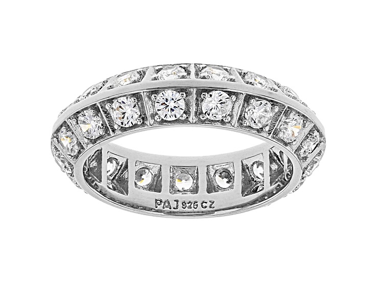 お買い得商店街 White Cubic Zirconia Rhodium Over Sterling Silver Eternity アクセサリー
