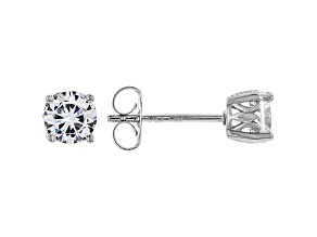 White Cubic Zirconia Rhodium Over Sterling Silver Stud Earrings 1.62ctw