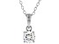 White Cubic Zirconia Rhodium Over Sterling Silver Pendant With Chain 0.81ctw