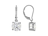 White Cubic Zirconia Rhodium Over Sterling Silver Earrings 7.07ctw