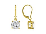 White Cubic Zirconia 18K Yellow Gold Over Sterling Silver Earrings 7.07ctw