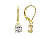 White Cubic Zirconia 18K Yellow Gold Over Sterling Silver Earrings 2.70ctw