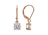 White Cubic Zirconia 18K Rose Gold Over Sterling Silver Earrings 2.70ctw