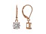 White Cubic Zirconia 18K Rose Gold Over Sterling Silver Earrings 4.37ctw