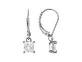 White Cubic Zirconia Rhodium Over Sterling Silver Earrings 1.53ctw