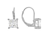 White Cubic Zirconia Rhodium Over Sterling Silver Earrings 2.79ctw