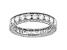 White Cubic Zirconia Rhodium Over Sterling Silver Eternity Band Ring 4.69ctw