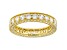 White Cubic Zirconia 18k Yellow Gold Over Sterling Silver Eternity Band Ring 4.69ctw