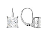 White Cubic Zirconia Rhodium Over Sterling Silver Earrings 5.40ctw
