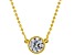 White Cubic Zirconia 18K Yellow Gold Over Sterling Silver Necklace 0.81ctw