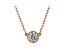 White Cubic Zirconia 18K Rose Gold Over Sterling Silver Necklace 0.81ctw