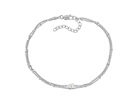 White Cubic Zirconia Rhodium Over Sterling Silver Bracelet 0.60ctw
