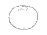White Cubic Zirconia Rhodium Over Sterling Silver Bracelet 0.60ctw
