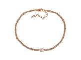 White Cubic Zirconia 18K Rose Gold Over Sterling Silver Bracelet 0.60ctw