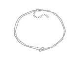 White Cubic Zirconia Rhodium Over Sterling Silver Bracelet 0.34ctw