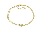 White Cubic Zirconia 18K Yellow Gold Over Sterling Silver Bracelet 0.34ctw